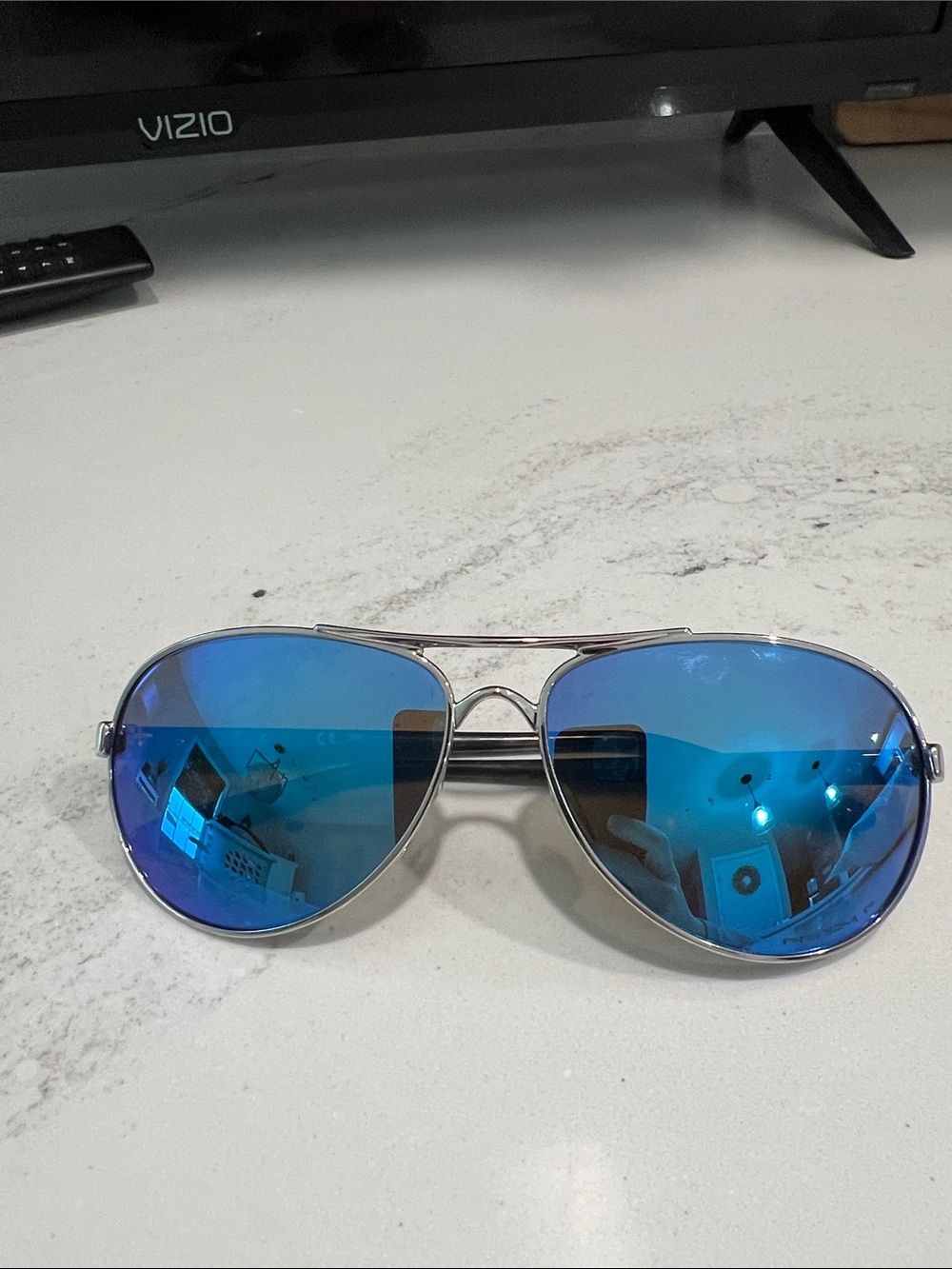 Oakley Polarized Feedback Blue Mirror Silver